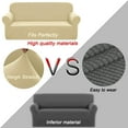 thumbnail image 4 of Housses de Canapé Extensibles 1 Pce en Tissu Polyester Spandex pour Salon (Causeuse, Beige), 4 of 7