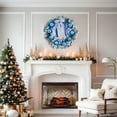 thumbnail image 6 of Fufafayo under $5 Christmas Wreath with Blue Balls, Plastic Garland for Window Fireplace Door, Holiday Decoration for Indoor Outdoor, Festive Wreath for Christmas, 6 of 6