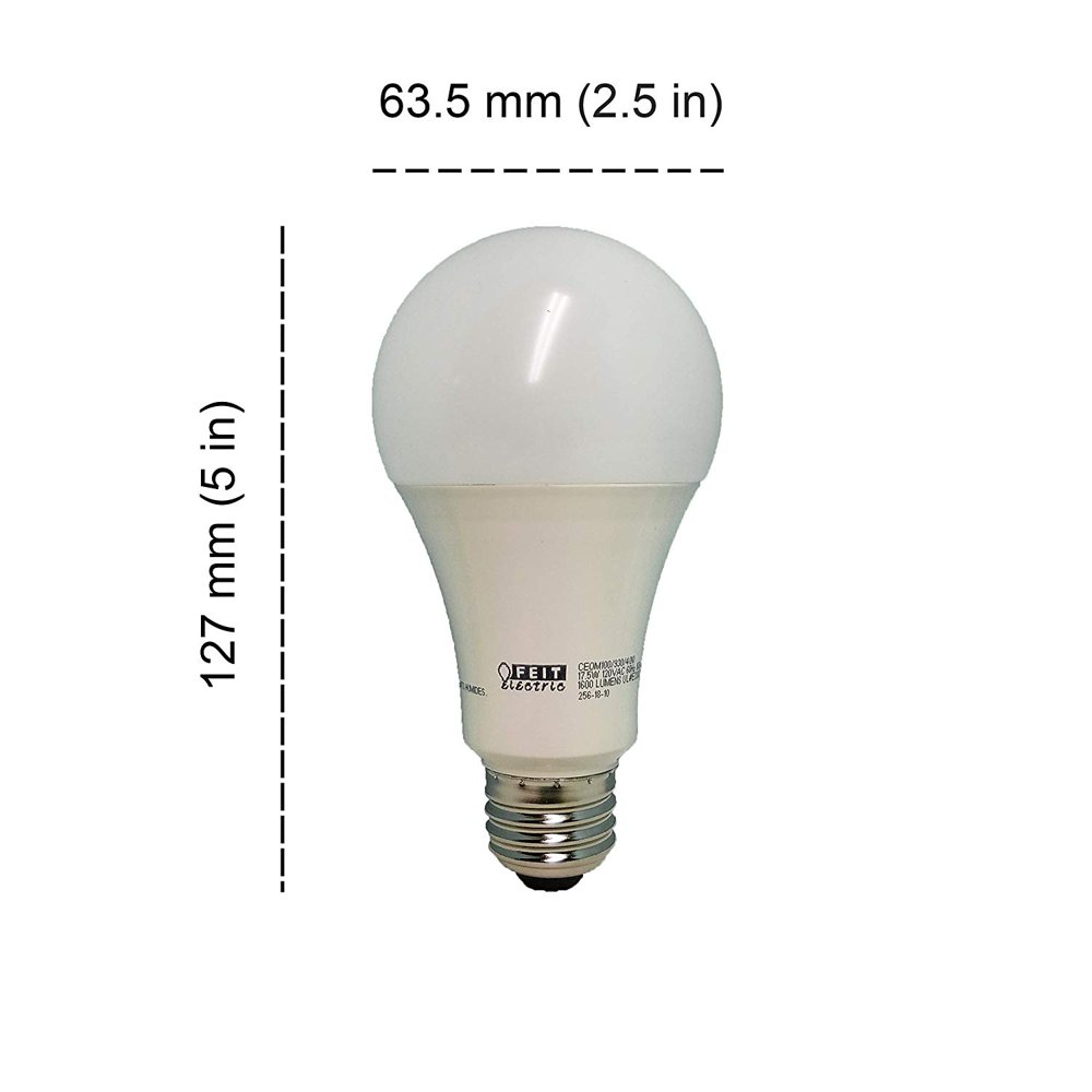 Feit Electric Led 100W Replacement 4 Pack, Bright White, 4 Count NEW