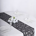 thumbnail image 4 of BalsaCircle 12x108" Black Tulle Embroidered Leaves Vines Sequins Table Runner Party Events Decorations Supplies, 4 of 8