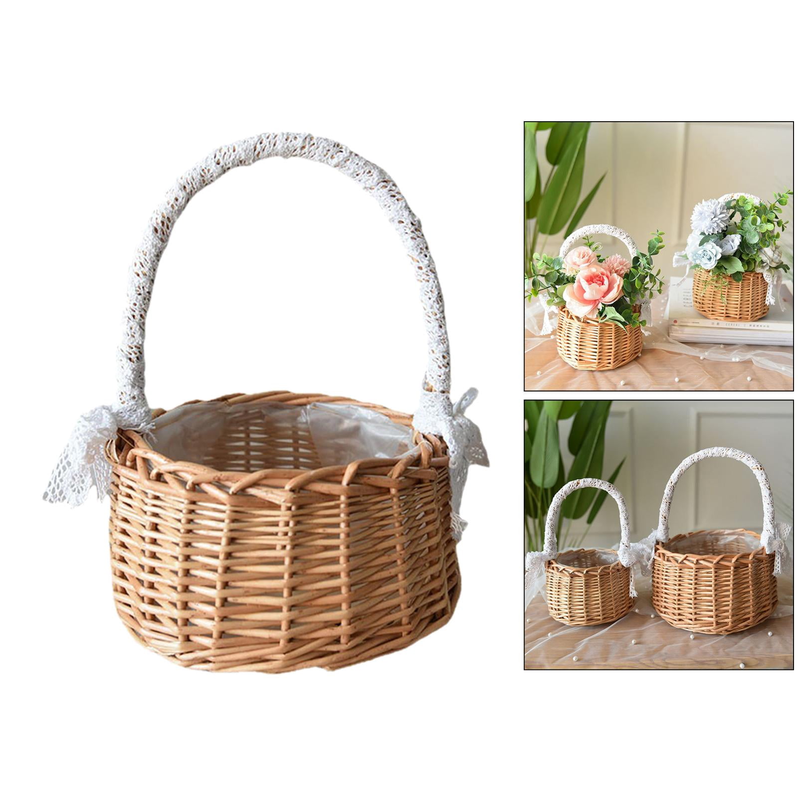 Axioma 3X Fresh Rattan Storage Basket Easter Basket Flower Girl Gifts Plant Holder S