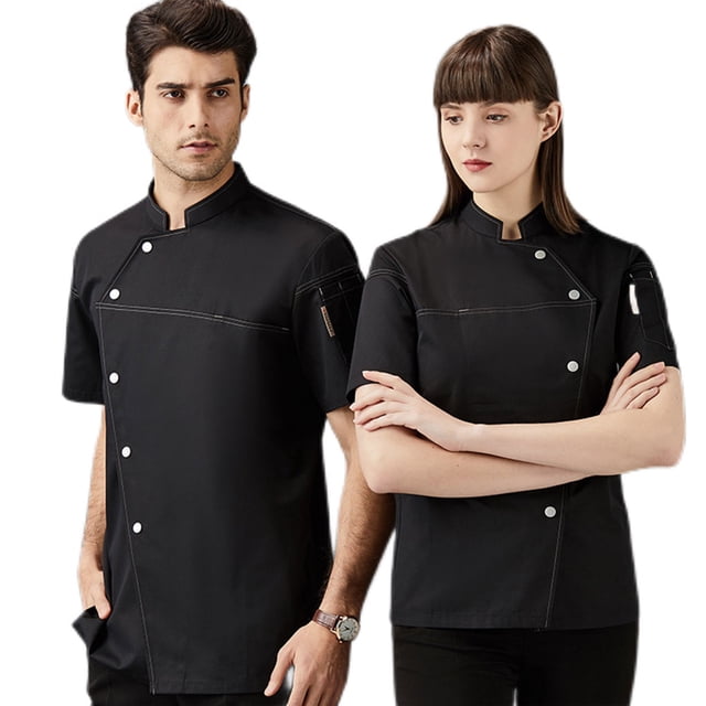Uniforme de trabajo unisex Sonducket Chef manga corta Negro 4XL