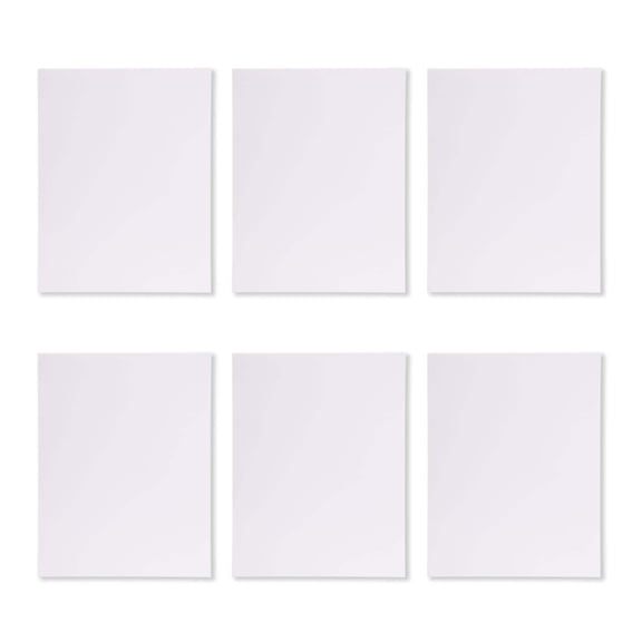 Mintra Office Glue-Top Legal Pads 6 Pack (White, 8.5in x 11in (Blank))