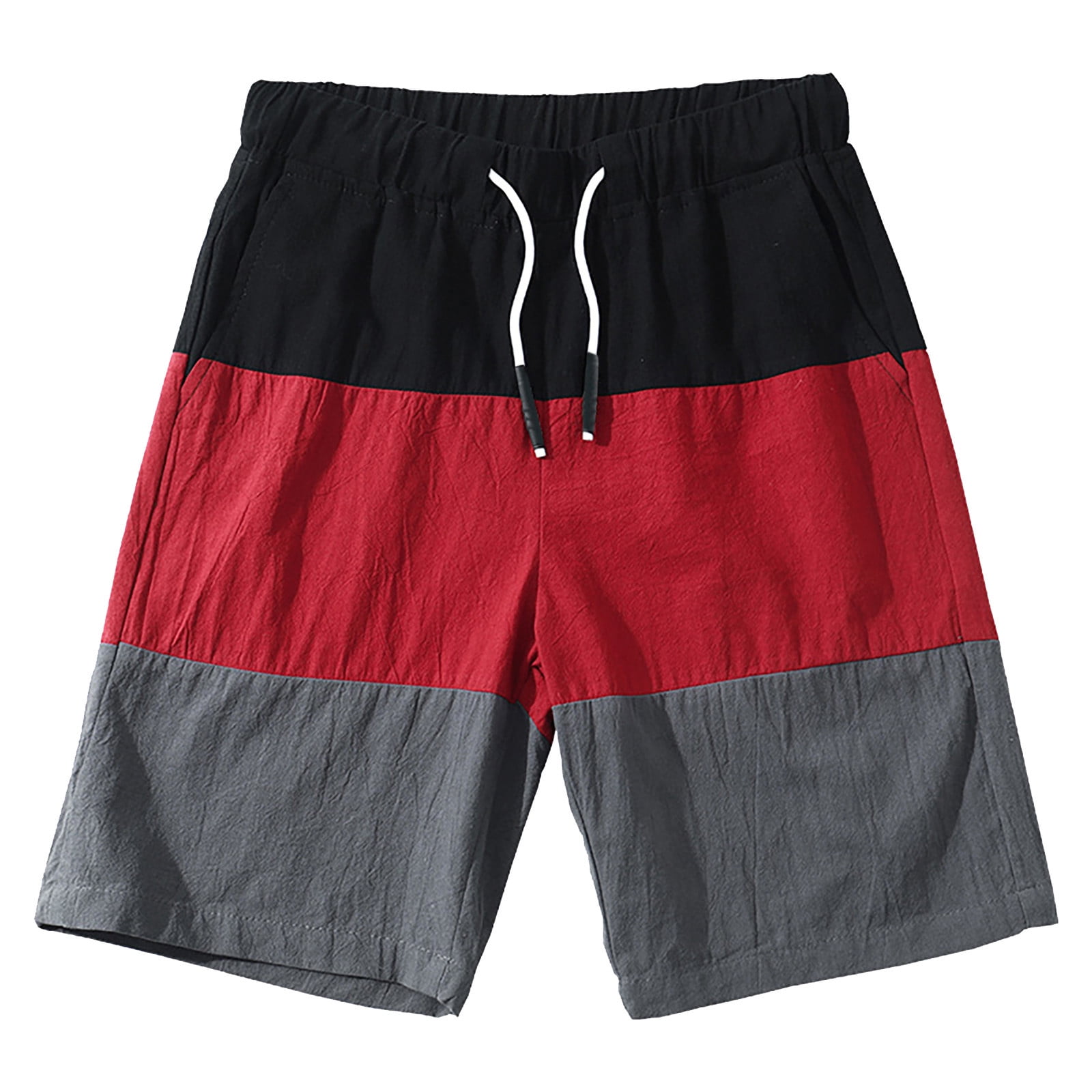 Mens Shorts Adult Male Mens Sports Shorts Men s Cotton Casual Shorts Men s Sports Shorts Fashion Casual Shorts Beach Resort Shorts Clothes Red 6XL