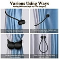 thumbnail image 4 of 4/6 Pcs Strong Magnetic Curtain Tiebacks Decorative Rope Holdback, Modern Style Decorative Window Curtain Tiebacks Clips for Drapes - Best for Your Home Decor – Black, 4 of 7