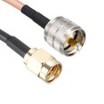 thumbnail image 3 of Uxcell 1.5Ft SMA Male to UHF PL-259 Male RG316 RF Coaxial Coax Cable brass Pink 1pcs, 3 of 5