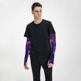 thumbnail image 3 of Xecao's Purple Starry Sky Antelope print Arm Sleeves offer cooling UV protection and sports compression for both men and women., 3 of 5