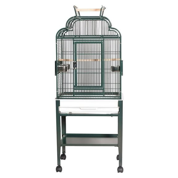 A&E Cage GA82217C HQ Green 22 x 17 in. Open Top Cage with Plastic Base, Green