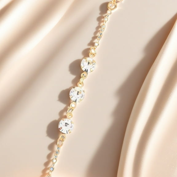 JingChun Hand Chain Bracelet Dainty Ring Bracelet Hand Chain for Women Gold Plated Bracelets Trendy Jewelry for Wedding Jewelry Birthday Gifts for Women