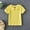 Yellow, variant on Dyfzdhu Toddler Girls Summer T-shirt Short Sleeve Lapel Solid Color Top for 3M-6Y