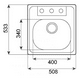 thumbnail image 3 of Tarja Teka de empotre 51cm * 53cm 1c 3t Acero Inox, 3 of 4