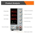 thumbnail image 4 of Adjustable DC Power Supply Voltage Regulator Laboratory Stabilizer Switching DC Power Bench Source Power Supply Current Stabilizer ,Test accurately, 4 of 6