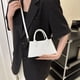 thumbnail image 3 of Bolso de mujer PU cuero patrón de piedra Satchel bolsos bandolera (blanco) Ehuebsd Para Estrenar, 3 of 3
