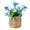 Blue, variant on Walbest Potted Artificial Flowers Scentless, Simulation Bonsai Plants Potted with Vivid Flowes, for Room Decor, Desk, Office, Bedroom, Bathroom, Hotel Ornament, size 5.12" x 6.3"