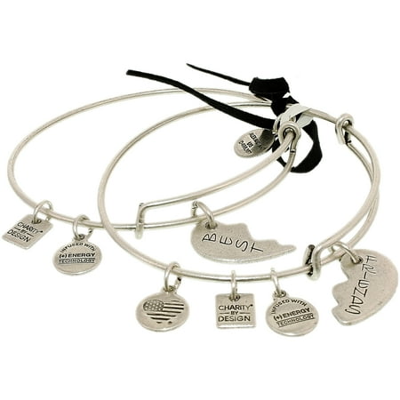 Set of Two Best Friends Charm Energy Bangles
