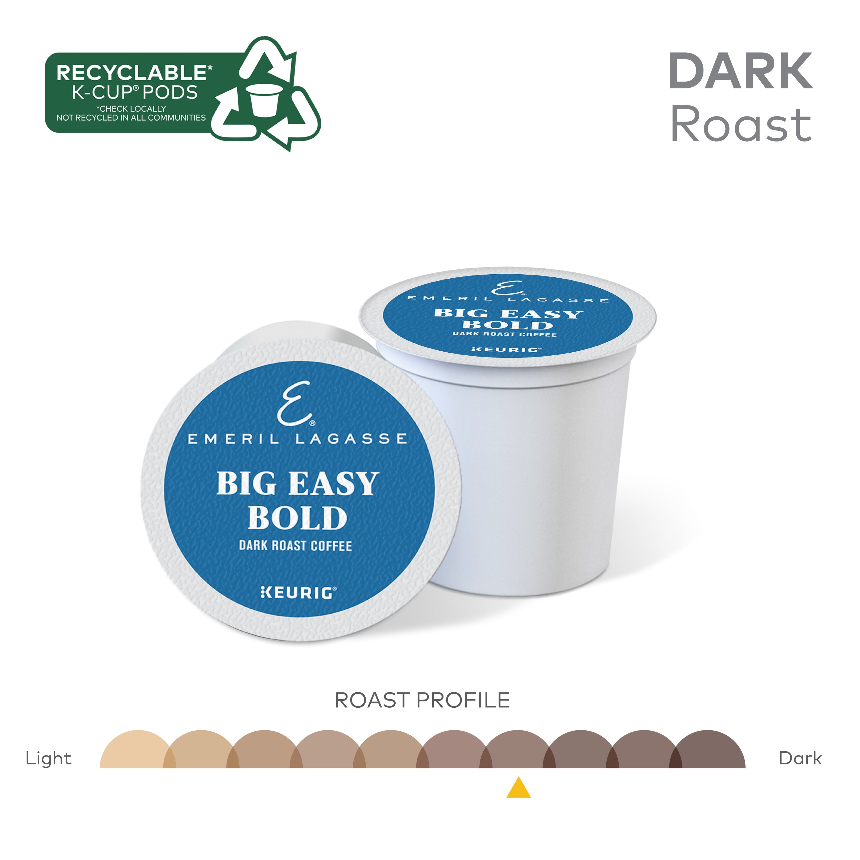 (2 pack) Emeril Big Easy Bold Coffee, Keurig Single-Serve K-Cup Pods, Dark Roast Coffee, 24 Count