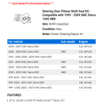 thumbnail image 2 of Steering Gear Pitman Shaft Seal Kit - Compatible with 1999 - 2009 GMC Sierra 1500 4WD 2000 2001 2002 2003 2004 2005 2006 2007 2008, 2 of 2