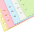 thumbnail image 5 of Monyance binder paper 100 Sheets Blank Colored A6 Loose Leaf Paper 6-hole Punched Binder Refill Paper(6.77X3.74X0.31Inches), 5 of 10