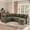 Green, variant on Ebello L-Shaped Sectional Sofa with Pull Out Bed, Storage Under Seat, Cup Holders, USB Ports & Side Pockets, Convertible Couch Bed for Living Room, Gray