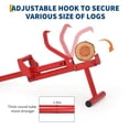 thumbnail image 3 of EDTara Heavy Duty Log Handler, 3-In-1 Steel Logging Tool With Claw and Adjustable Cant Hook for Lifting and Rolling Logs, 3 of 9