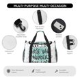 thumbnail image 4 of Fotbe Not All Who Wander Are Lost1 Bolsa de Viaje con Estampado, Bolsa de Fin de Semana para Mujer con Compartimento para Zapatos, Bolsa de Gimnasio con Bolsillo Húmedo, 4 of 7