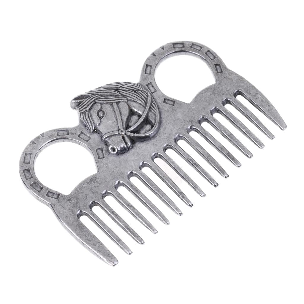 Premium Stainless Grooming Comb Currycomb Equestrian Tools - Walmart.com