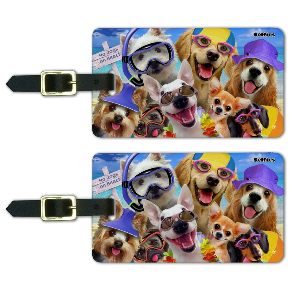 No Dogs on Beach Selfie Golden Retriever Westie Pug Purse Bag Hanger Holder Hook