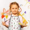 thumbnail image 2 of Green Dress Princess Castle Pattern Kids Aprons for Girls and Boys,Adjustable Neck Strap Toddler Aprons for Kids Cooking Baking, 2 of 6