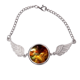 thumbnail image 1 of Nebulosa de oro paisaje cielo naranja Pulsera pulsera pulsera alas de ángel pulsera, 1 of 3