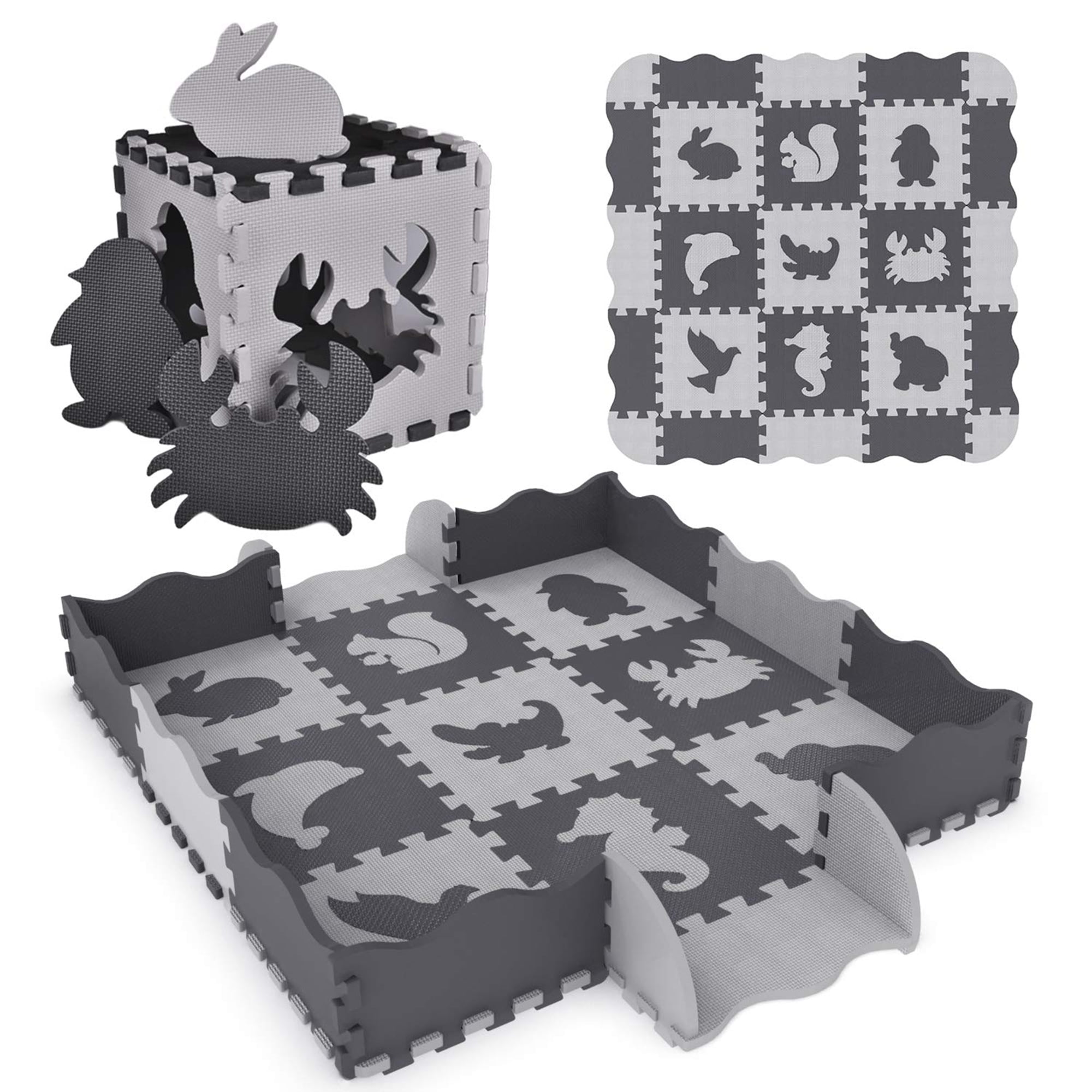 foam play mat with fence