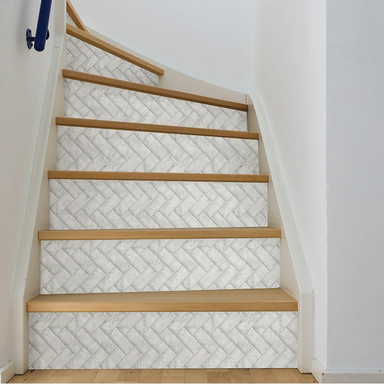 InHome Herringbone Carrara 10 in. x 10 in. Peel and Stick Resin Backsplash Tiles (4-Pack) InHome Herringbone Carrara 10 in. x 10 in. Peel and Stick Resin Backsplash Tiles (4-Pack)