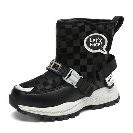 

Boys Girls Snow Boots Winter Waterproof Slip Resistant Cold Weather Shoes