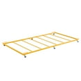 thumbnail image 2 of Kings Brand Furniture Moley Twin Size Metal Trundle - Roll Out Bed Frame (Banana), 2 of 5