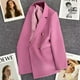 thumbnail image 5 of Blazer elegante de manga larga para mujer, abrigo suelto de solapa doble Breatsed, chaquetas informales delgadas, Blazers Vintage de oficina para mujer, otoño y primavera, 5 of 5