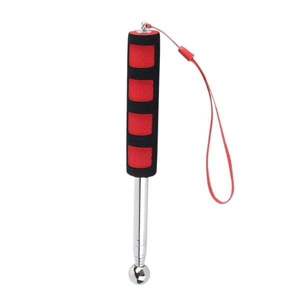 Scienceny Martillo de tambor telescópico de acero inoxidable para detección de sonido de pared, palo guía HammerTour de tambor hueco Materiales de construcción 1m rojo