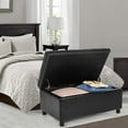 thumbnail image 4 of Homebeez Faux Leather Storage Ottoman Bench Foot Stool Footrest Black, 4 of 8
