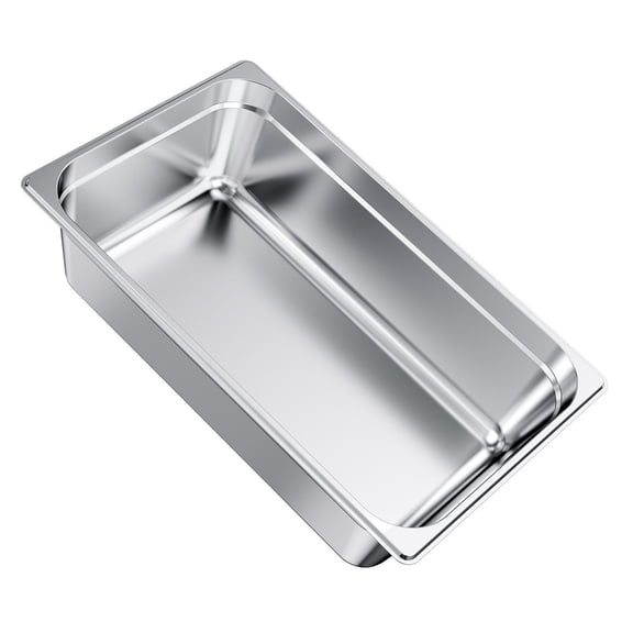 1 Pack Stainless Steel Full-Size 6" Deep Steam Table Pan, Reusable Anti-Jam Catering Pan for Buffet, Restaurant, Hotel, and Home Use