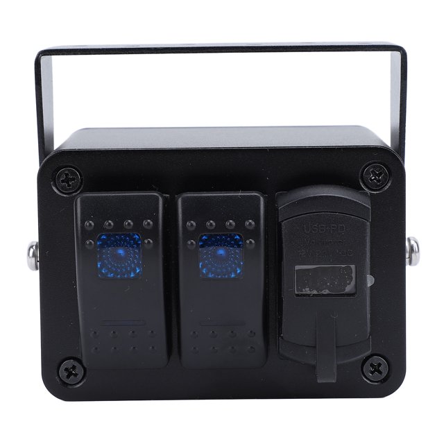 2 Caja De Interruptor De Palanca De Rockeros De Pandillas, 2 Caja De Interruptores De Alternancia De Pandillas aleación De Aluminio A Prueba De Agua Con PD Tipo