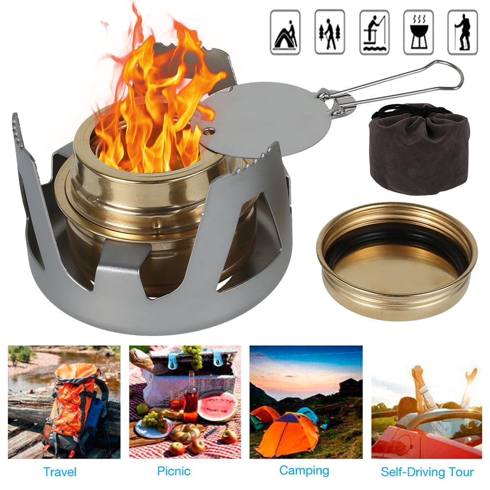 Everso Portable Outdoor Mini Alcohol Stove Burner Ultralight Camping