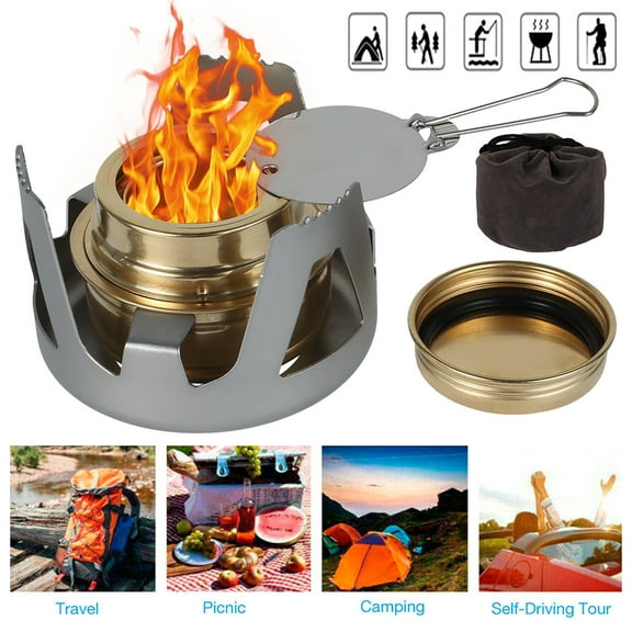 Spirit Burner,Miuline Portable Mini Spirit Burner Lightweight Adjustable Temperature Alcohol Stove for Outdoor Hiking Camping Picnic