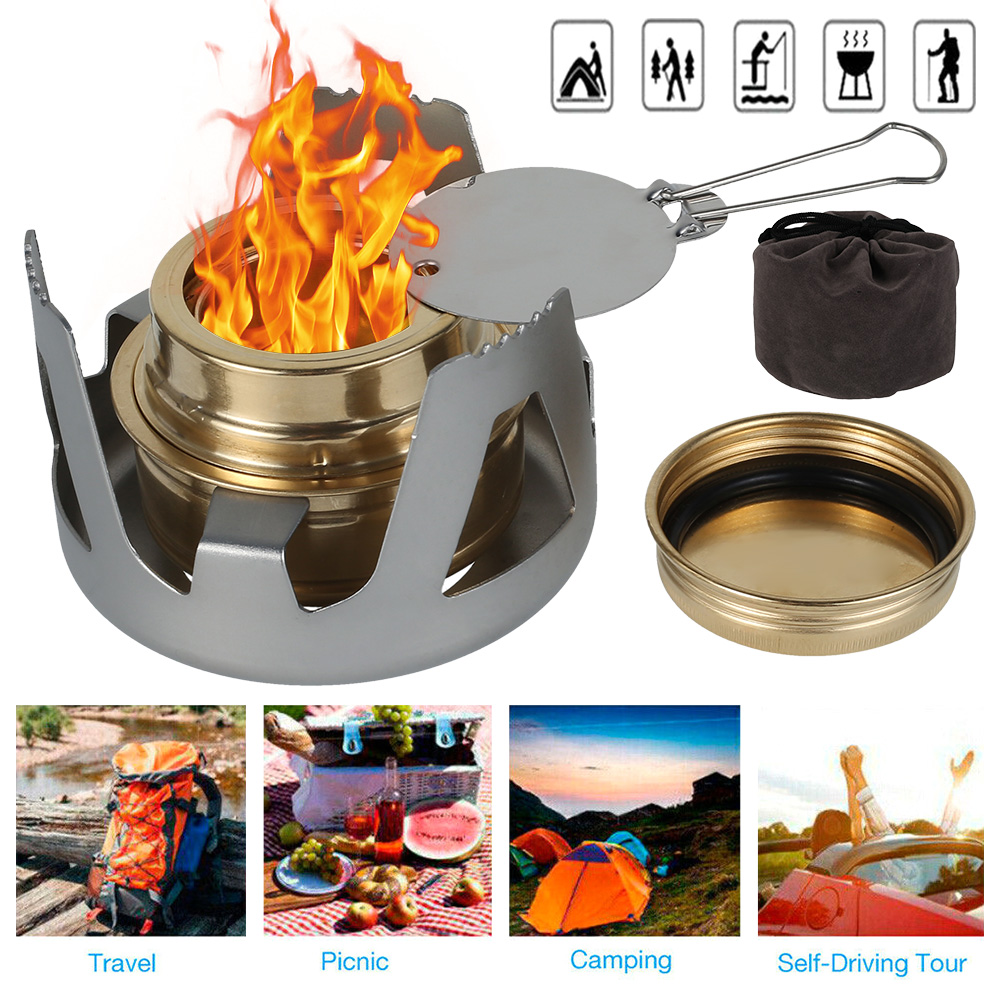 Outdoor Camping Cooking Stove Portable Ultralight Alcohol Burner Stoves 