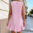 thumbnail image 6 of ZHOGXU Womens Summer Dresses Sleeveless Round Neck Striped Print A Line Elegant Relaxed Fit Dress For Casual Daily Wear,Red,Xxl, 6 of 6