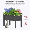 thumbnail image 2 of USYOLUR Small HDPE Raised Garden Bed, Weatherproof Outdoor Planter Box with Legs, Raised Planter Beds for Garden, Patio, Deck, Balcony (Black), 2 of 8