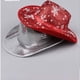 thumbnail image 3 of Sombreros Sombrero de mezclilla rojo navideño para mujer Sombrero de moda Sombrero de mezclilla con copos de nieve brillantes de Papá Noel Sombrero de poliéster para mujer, 3 of 4