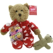 Galerie Pajama Bear & Dog with Brach's Conversation Hearts Valentine Gift Set