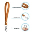 thumbnail image 4 of Uxcell PU Leather Keychain, Key Holder Keyring Strap with Metal Silver Key Ring Lock Anti Lost for Wallet Purse, Orange, 4 of 6