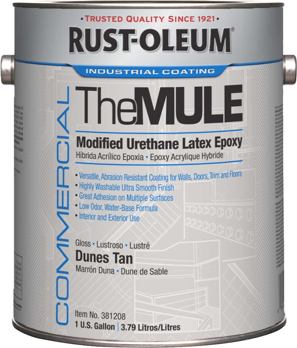 Dunes Tan , Rust-Oleum Gloss The Mule- Modified Urethane Latex Epoxy- Gallon, 1 Pack