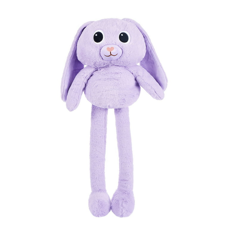 Stuffed Cartoon Bunny Dolls Plush Rabbit Toy with Retractable Pulling Ears  for Home Decorations Gift,Key Chain Rabbit Plush Toy 