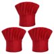 thumbnail image 1 of Juego de 3 gorros de chef para adultos, elásticos, ajustables, para cocina, para cocinar y hornear, 1 of 5