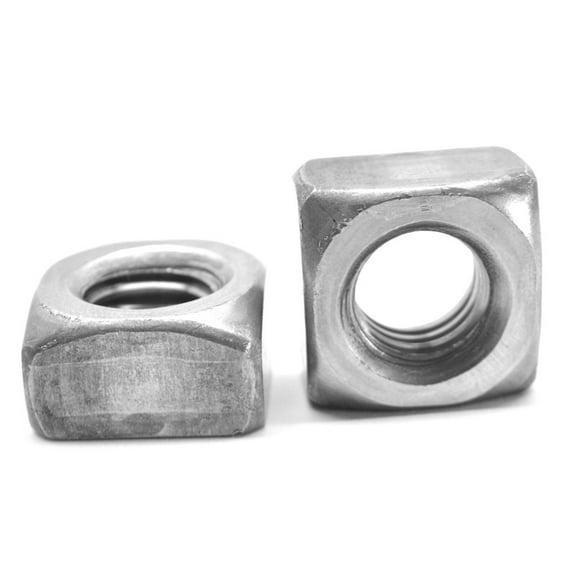 5/16-18 Coarse Thread Grade 2 Heavy Square Nut Low Carbon Steel Plain Finish Pk 600